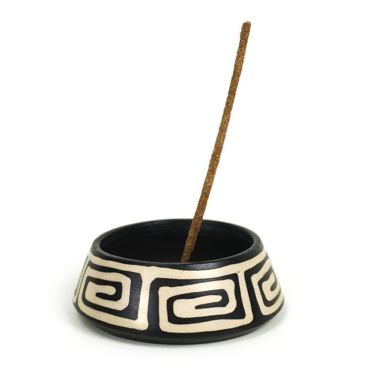 OMSutra - Ceramic Incense Burner for Stick and Cone Incense - 4.5" -