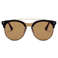 Thumbnail for Endicott | S3011 - Round Circle Brow-Bar Tinted Lens Sunglasses - 5 COLORS -