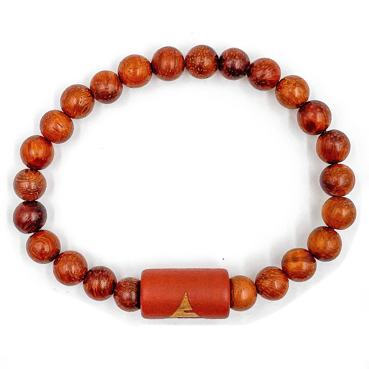 Solid - Red Rosewood Mala Beaded Bracelet -