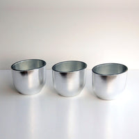 Thumbnail for GILT - Set/3 - mouth blown Silver Oval Vases -