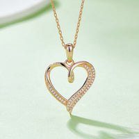 Thumbnail for Moissanite 925 Sterling Silver Heart Shape Necklace