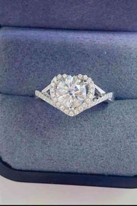 Thumbnail for Adored 1 Carat Moissanite 925 Sterling Silver Heart Ring