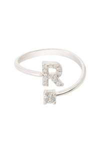 Thumbnail for Initial Ring Silver R -