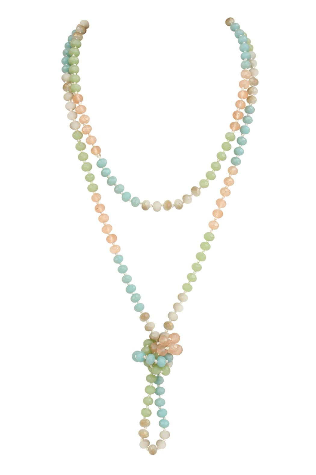 Riah Fashion - Multi Tone Glass Beads Necklace - 14 COLORS -