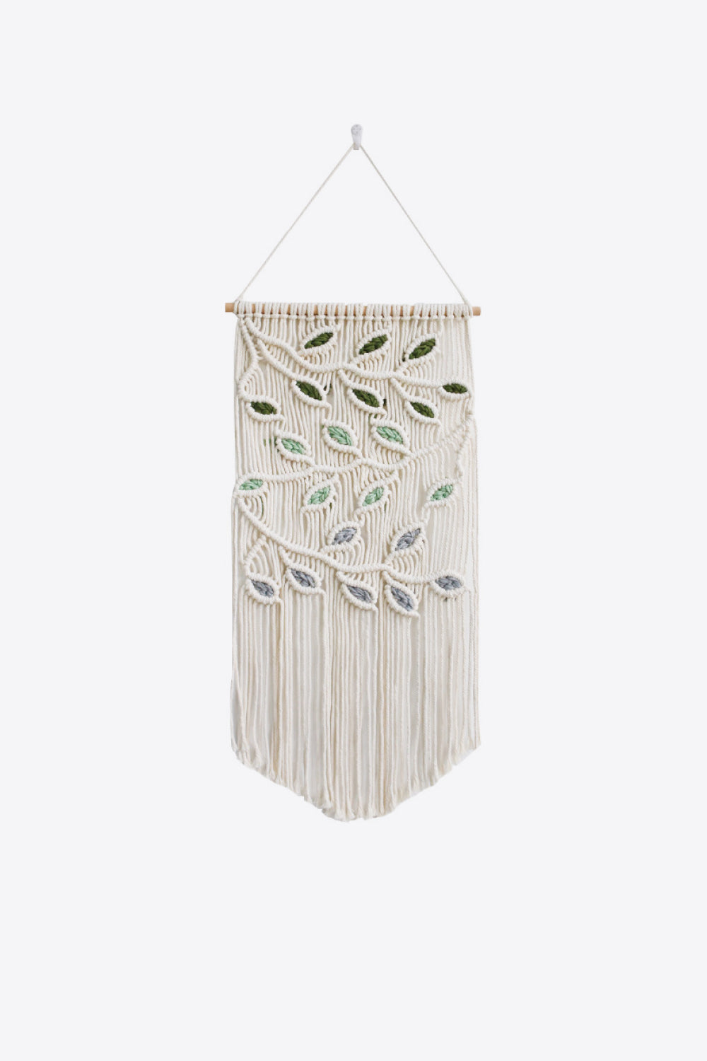 Contrast Leaf Fringe Macrame Wall Hanging - 31.5" X 15.7" - T - 2 COLORS -