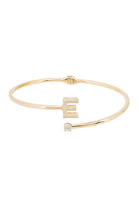 Thumbnail for Initial Bangle Gold E -