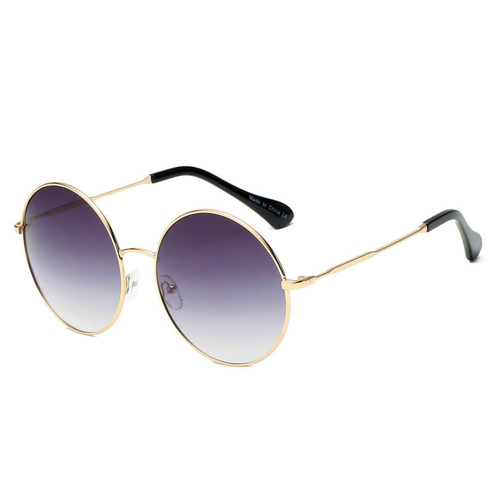 Hermiston | S1067 - Women Metal Round Sunglasses - 4 COLORS -