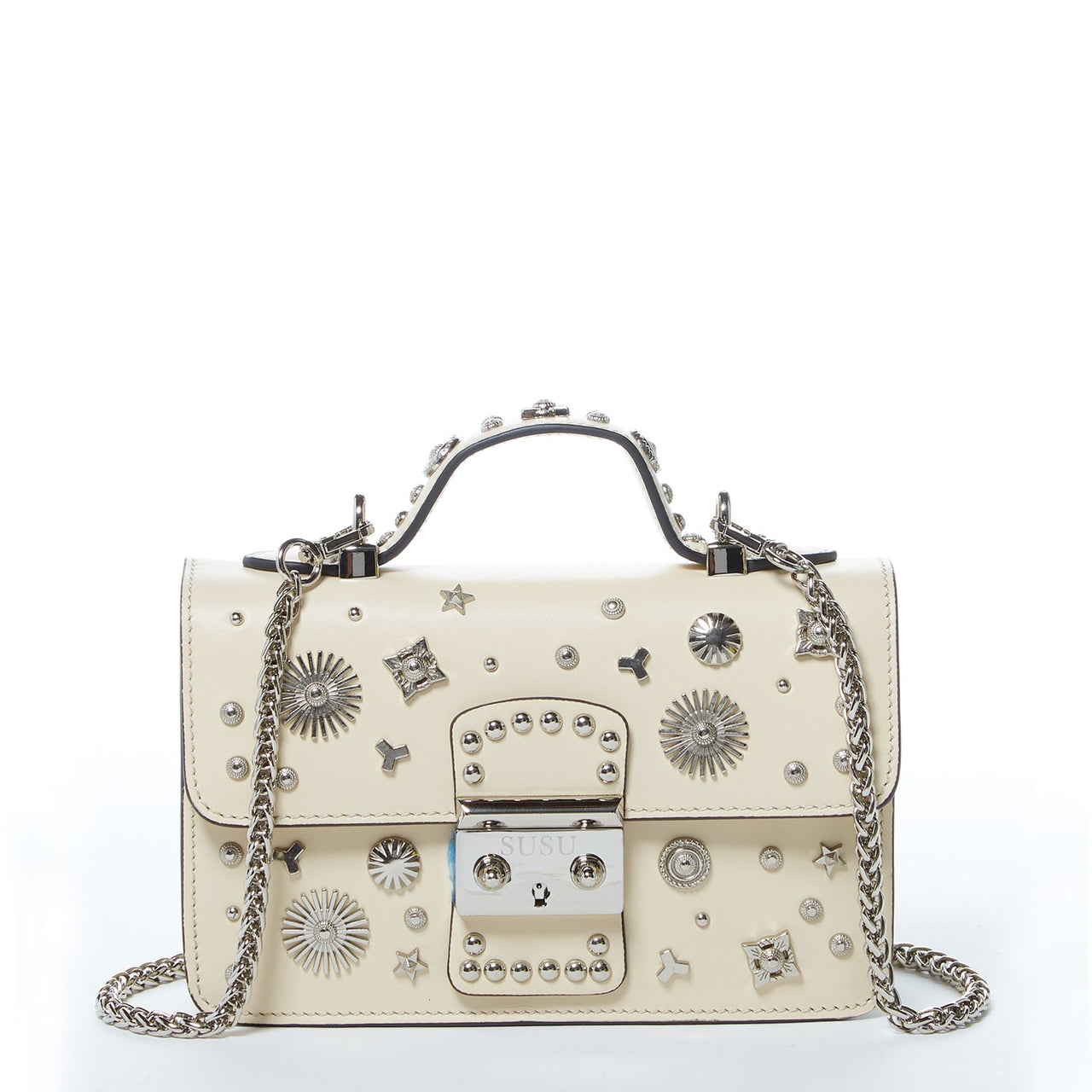 The Hollywood Leather Crossbody With Studs -