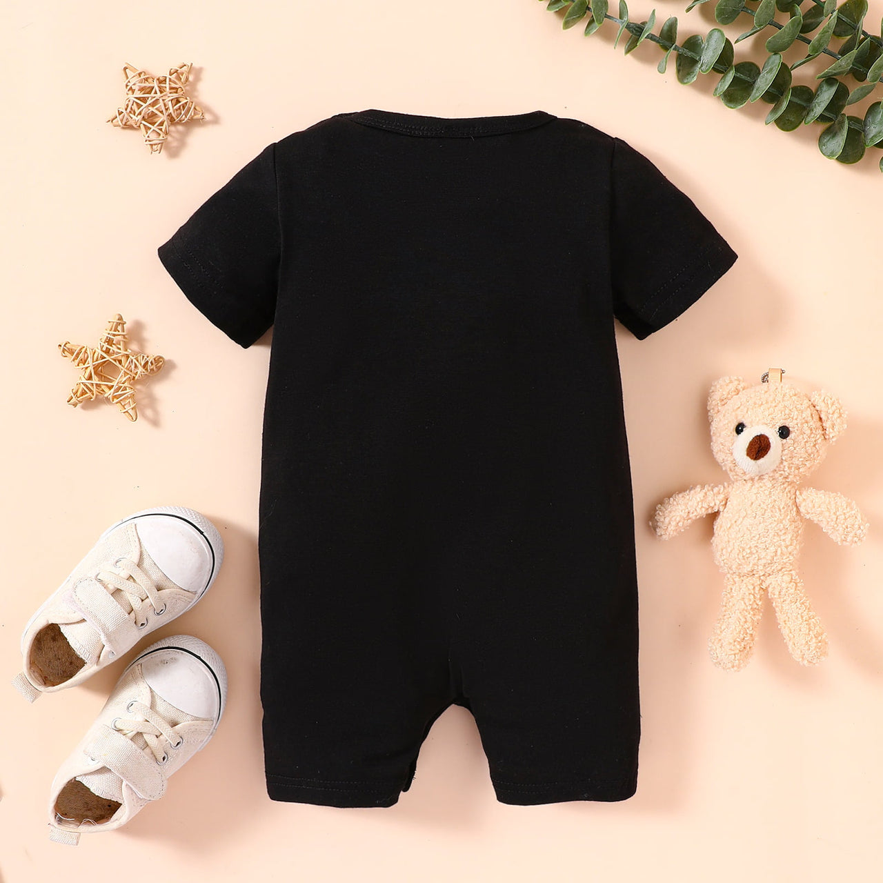 Baby Bear Graphic Short Sleeve Romper - T - 5 SIZES - 1 COLOR -