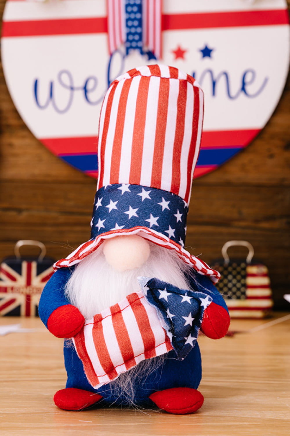 Set of 2 Independence Day Decor Gnomes - 10.6" - 2 PCS - 2 TYPES / SET - [5-10 DAY DELIVERY - T -