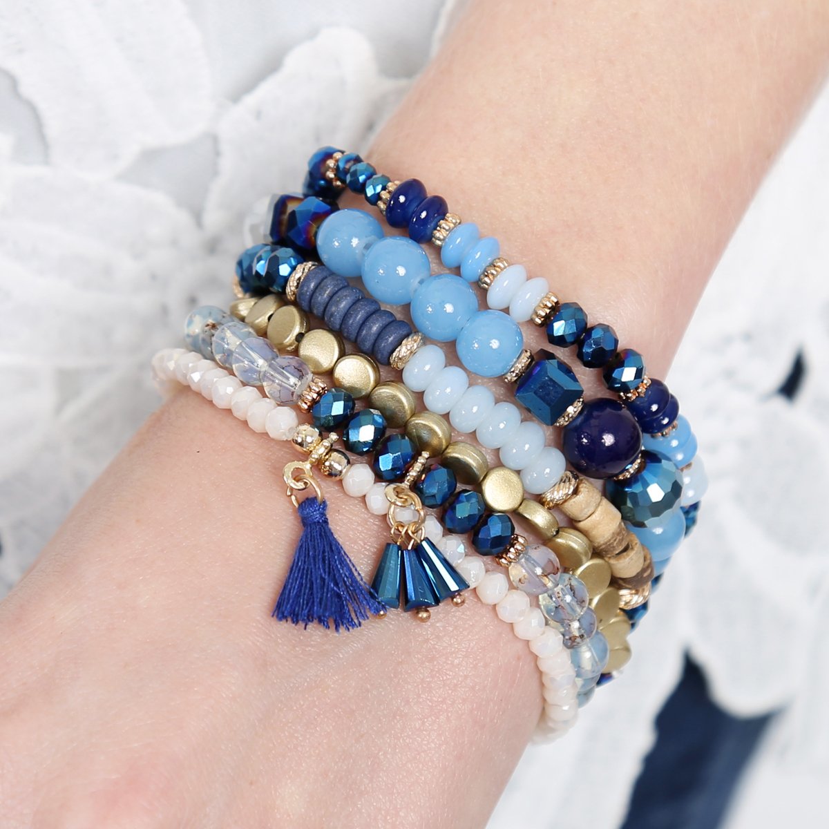 Beads Stack Bracelet - 5 COLORS