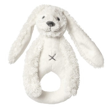 Ivory Rabbit Richie Plush Animal Rattle by Happy Horse - 1 COLOR -