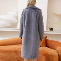 Thumbnail for Sharon Tatem - Plush Thick Warm Loose - Faux Rabbit Fur Coat - Loose Lapel - 11 COLORS -