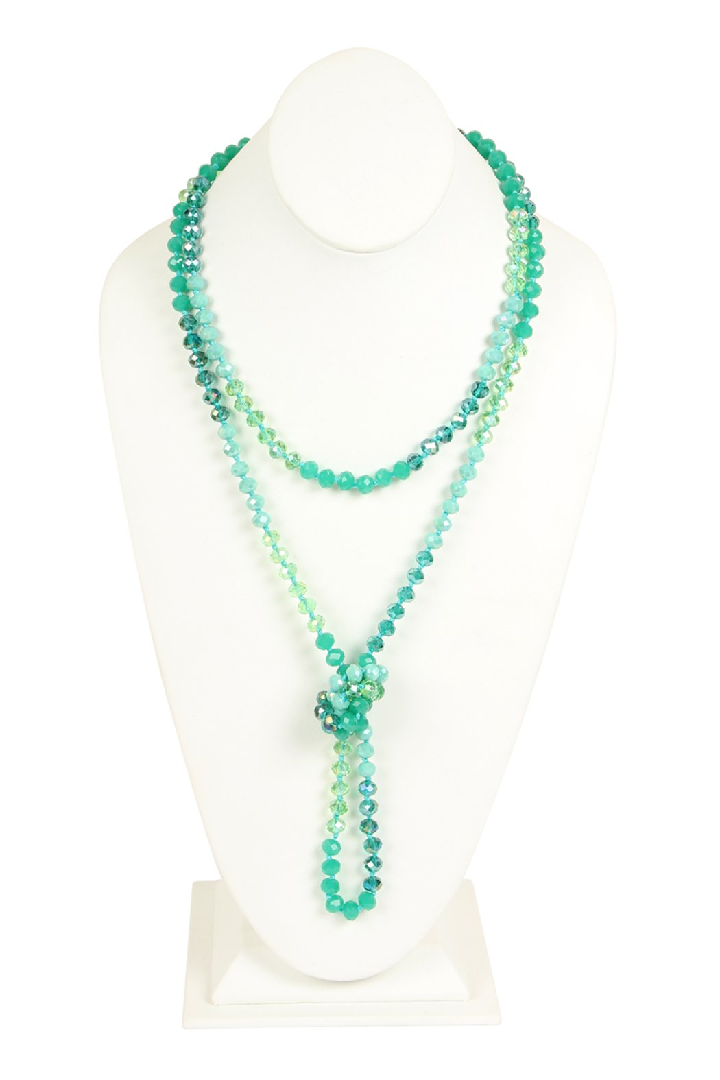 Riah Fashion - Multi Tone Glass Beads Necklace - 14 COLORS -