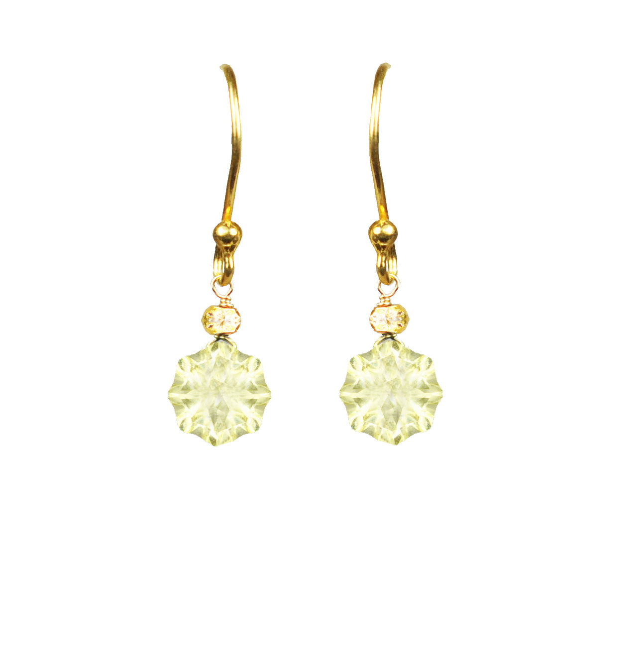 Gena Myint - Lemon Citrine Vermeil Drop Earrings -