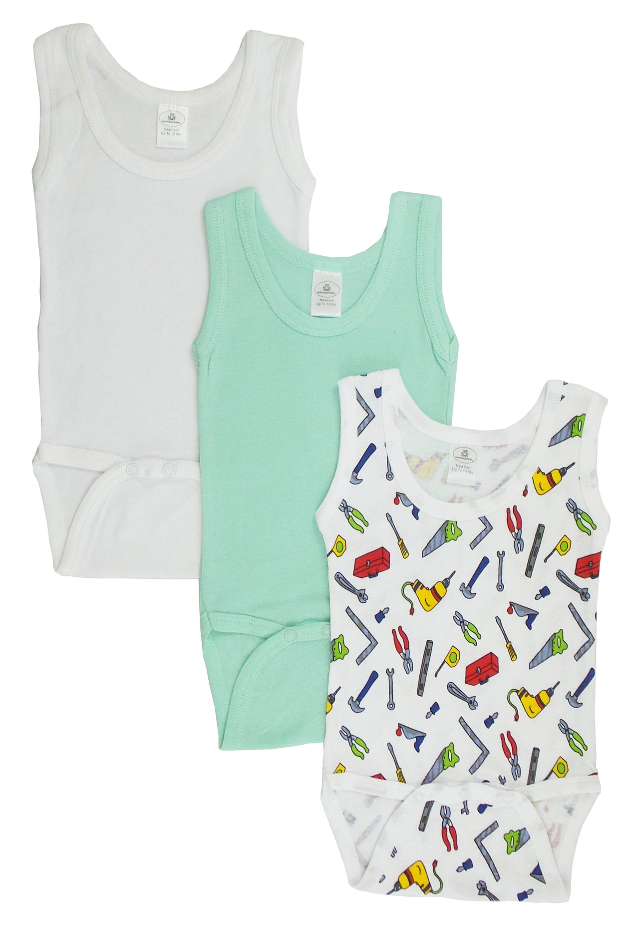 Bambini Boy's Printed Tank Top - 3 PACK -