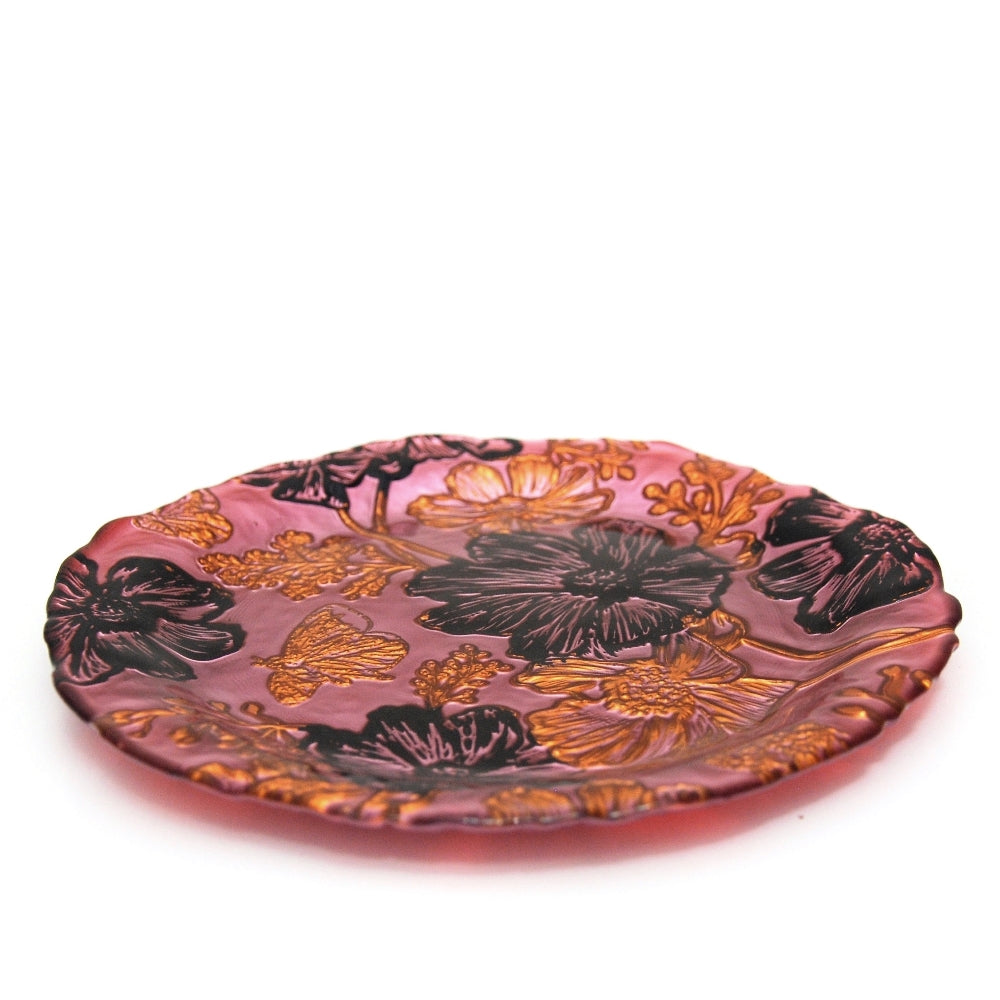 Set/4 PAPILLON ROSE GOLD BLACK SIDE PLATES