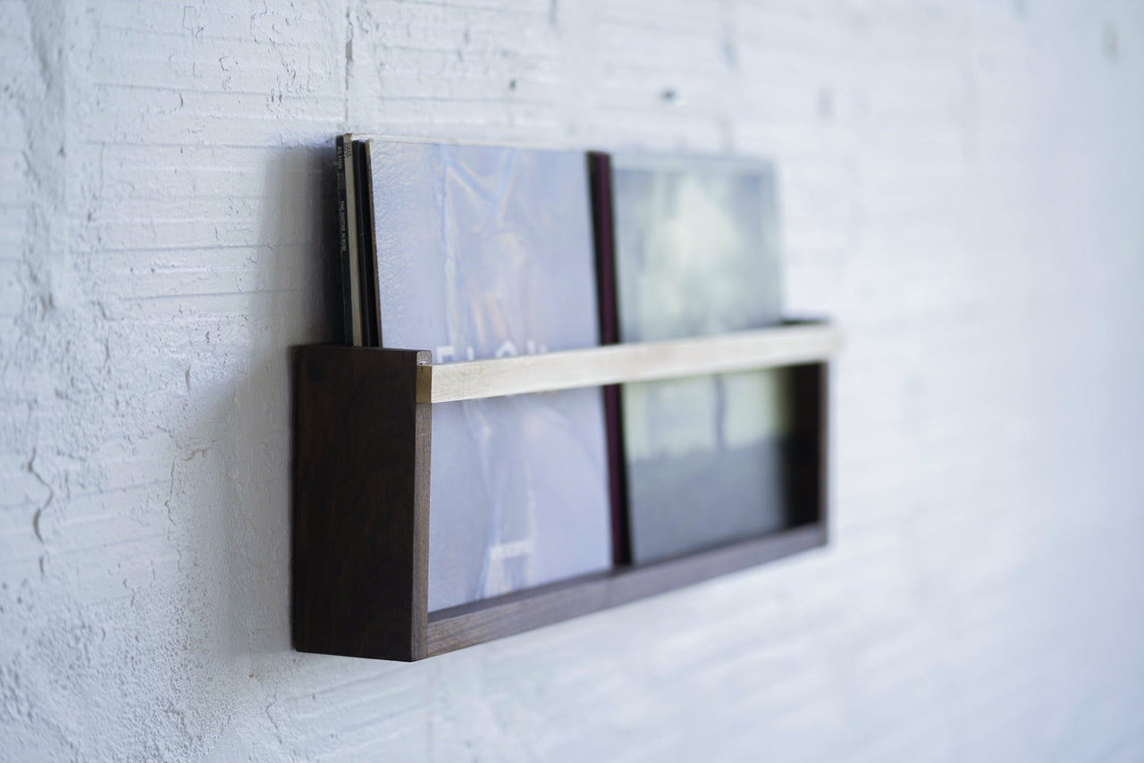 Iron Roots Design - Modern Magazine & Vinyl Wall Rack -