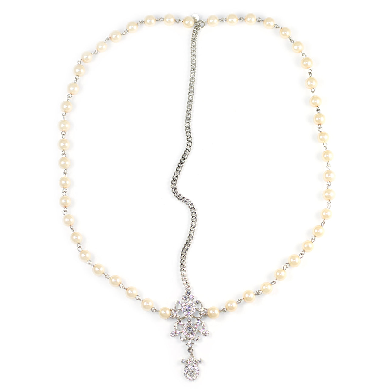 KRISTIN PERRY - Draping Pearls Chain Headpiece - 3 COLORS -