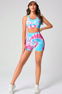 Thumbnail for Tie-Dye Sports Bra and Shorts Set - 2 PCS. - T - 1 COLOR -