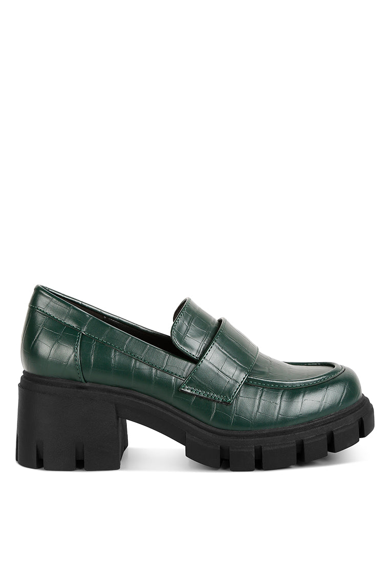 London Rag - Benz Chunky Block Heel Loafers - 3 COLORS -