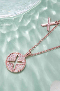 Thumbnail for Moissanite U to Z Initial Pendant Necklace