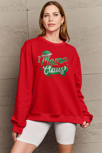 Thumbnail for Simply Love Full Size MAMA CLAUS Round Neck Sweatshirt - SIZES S THRU 3XL - T - 2 COLORS -