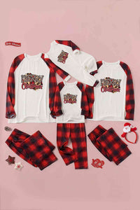 Thumbnail for MERRY CHRISTMAS Graphic Top and Plaid Pants Set - T - SOLD BY SIZE / 2 PCS. - 4 SIZES -