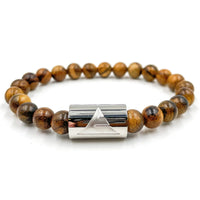 Thumbnail for Timber - Dark Brown Sandalwood & Silver Mala Beaded Bracelet -