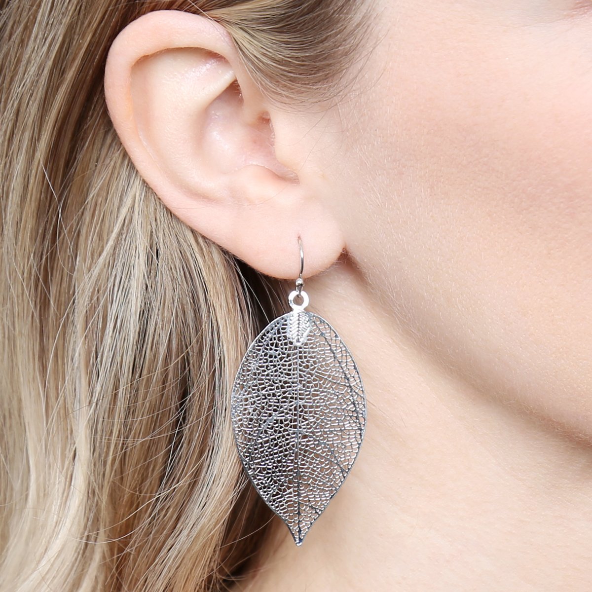 Leaf Filigree Earrings - 5 COLORS -