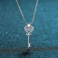 Thumbnail for Key Shape Moissanite 925 Sterling Silver Necklace