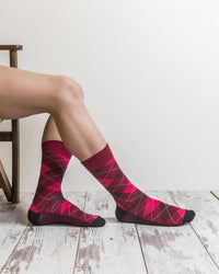 Thumbnail for Men's Burgundy Mix Set Socks - 5 PACK -