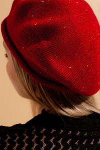 Thumbnail for Q2 - Wool Beret in Red - 1 COLOR -