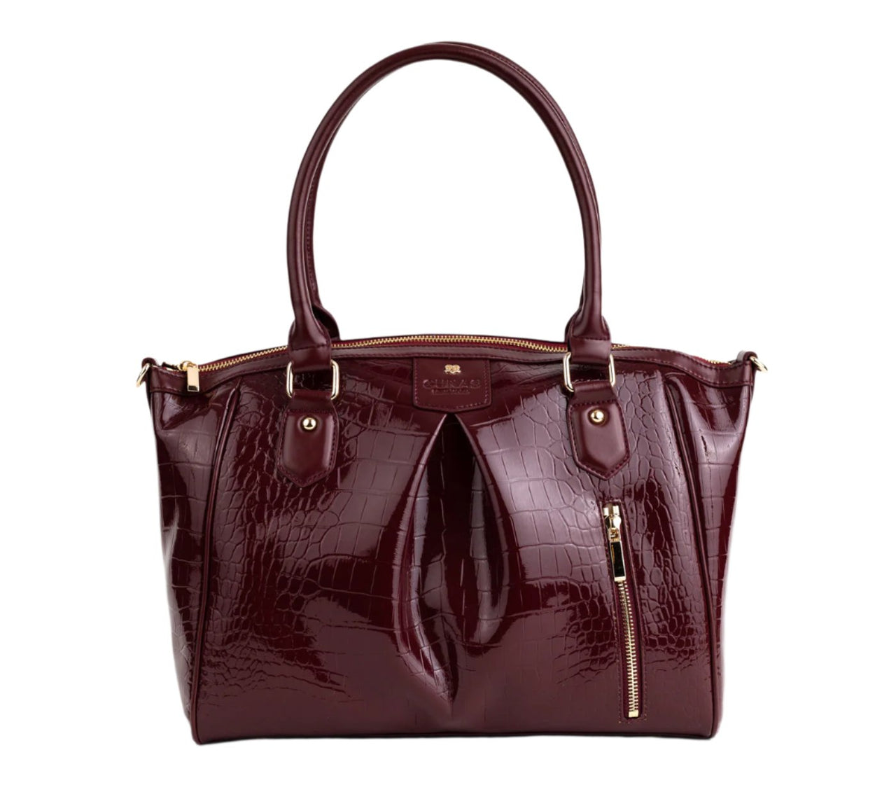 GUNAS NEW YORK - Madison - Burgundy Croc Vegan Bag - 1 COLOR -