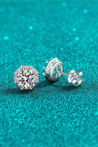 Thumbnail for 2 Carat Moissanite 925 Sterling Silver Stud Earrings