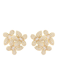 Thumbnail for LATELITA - Flowers Large Stud Earrings Gold -