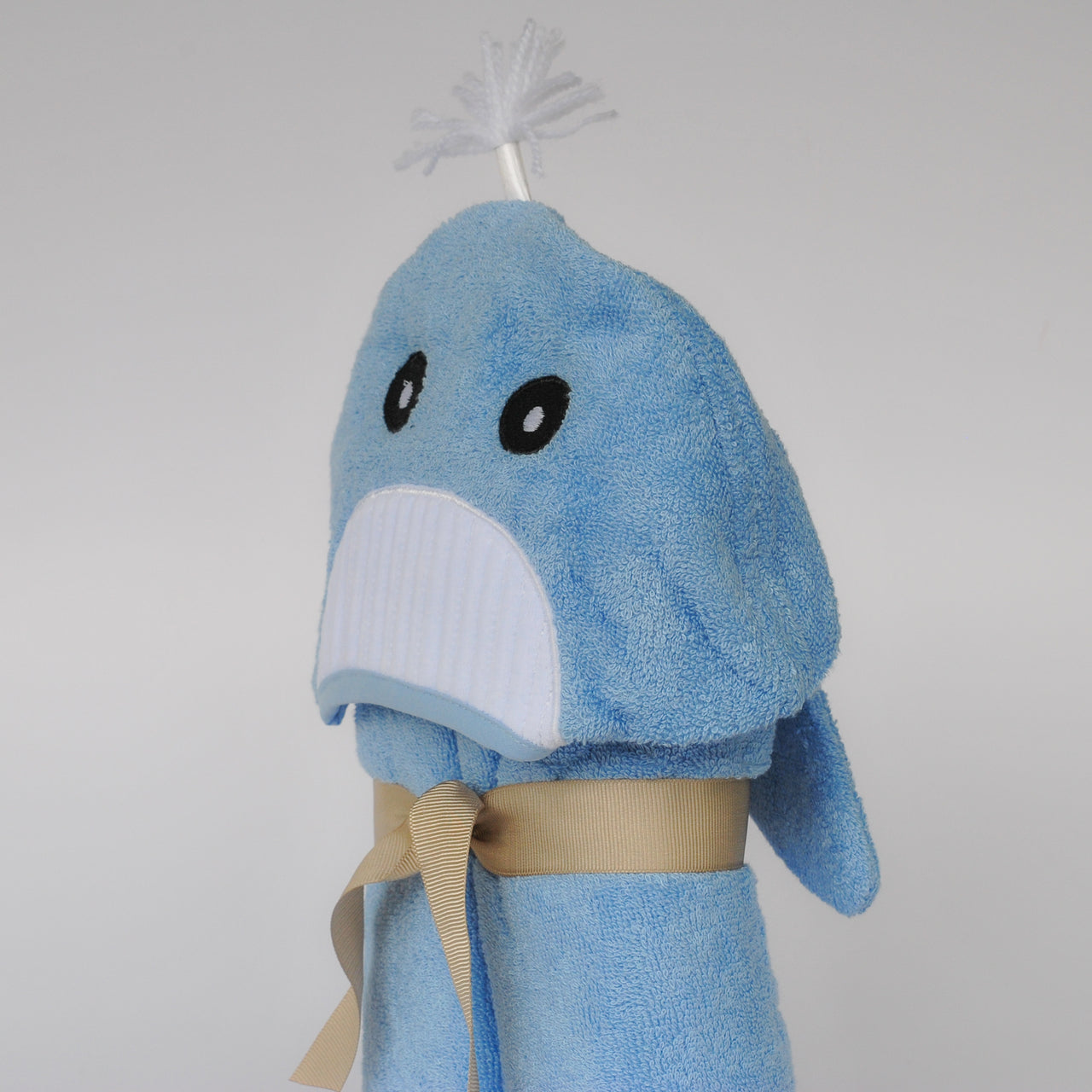 Little Ashkim - Bamboo Rayon Whale Hooded Turkish Towel: Baby -