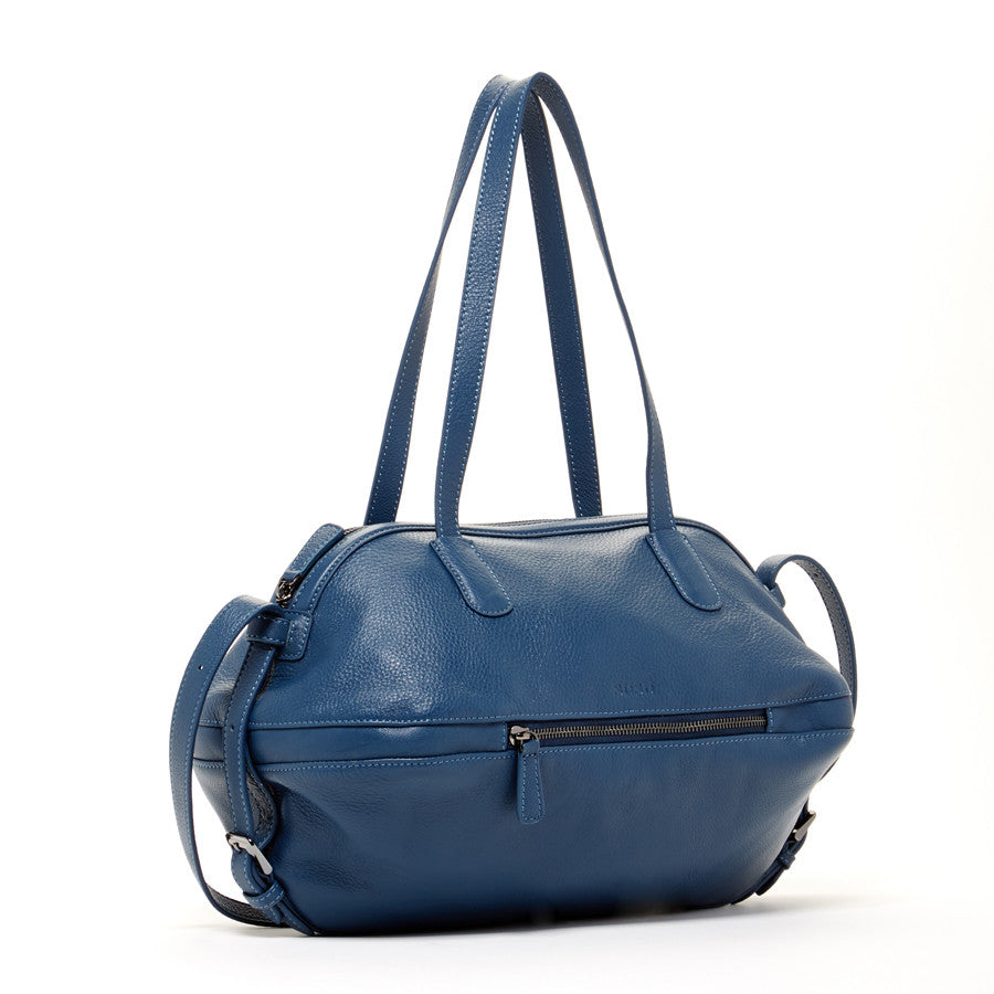 Catherine Blue Leather Satchel Bag -