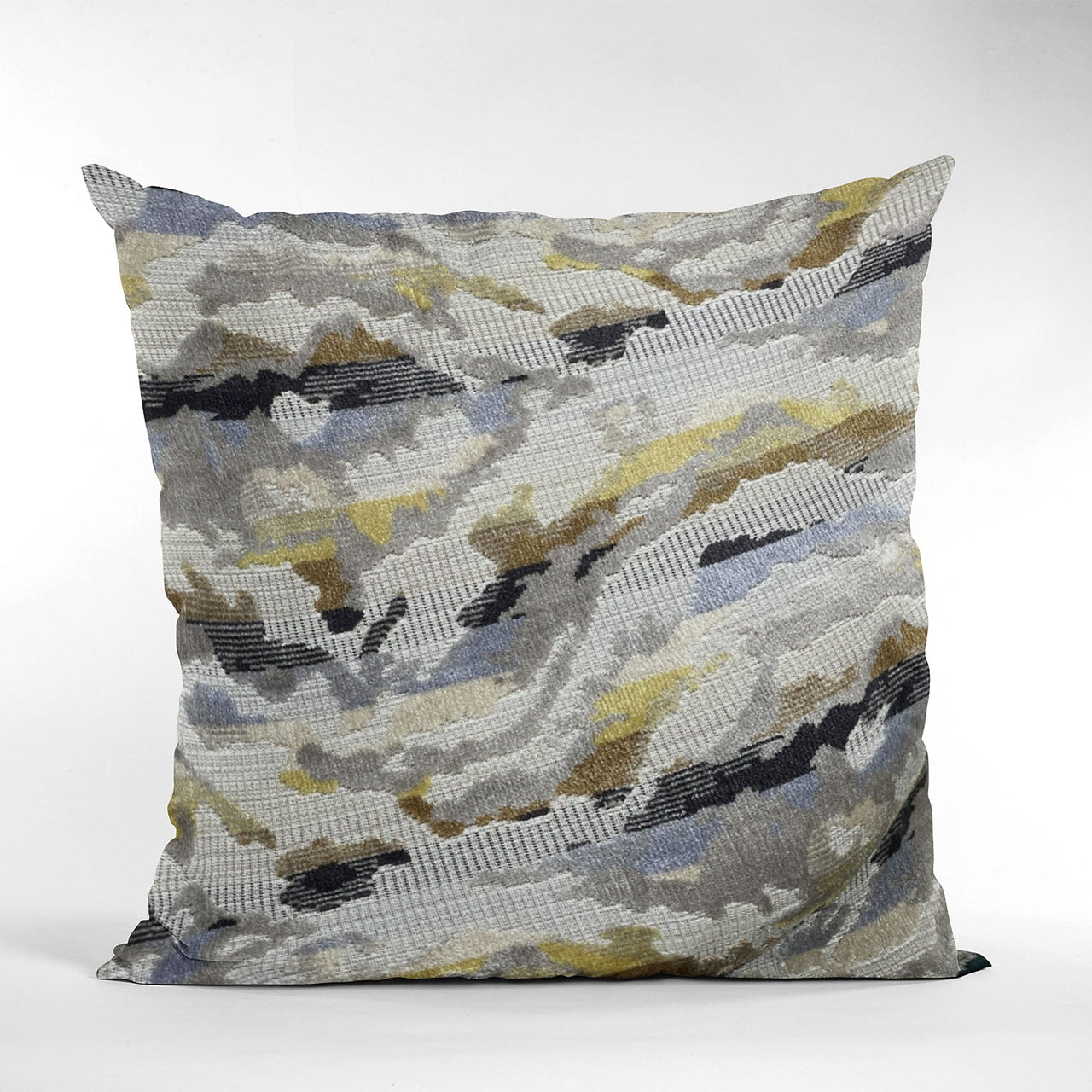 Plutus Velvet Crest Black, Gray, Citrine Handmade Luxury Pillow - 10 SIZES -