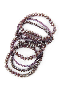 Thumbnail for Seven Lines Glass Beads Stretch Bracelet - 22 COLORS