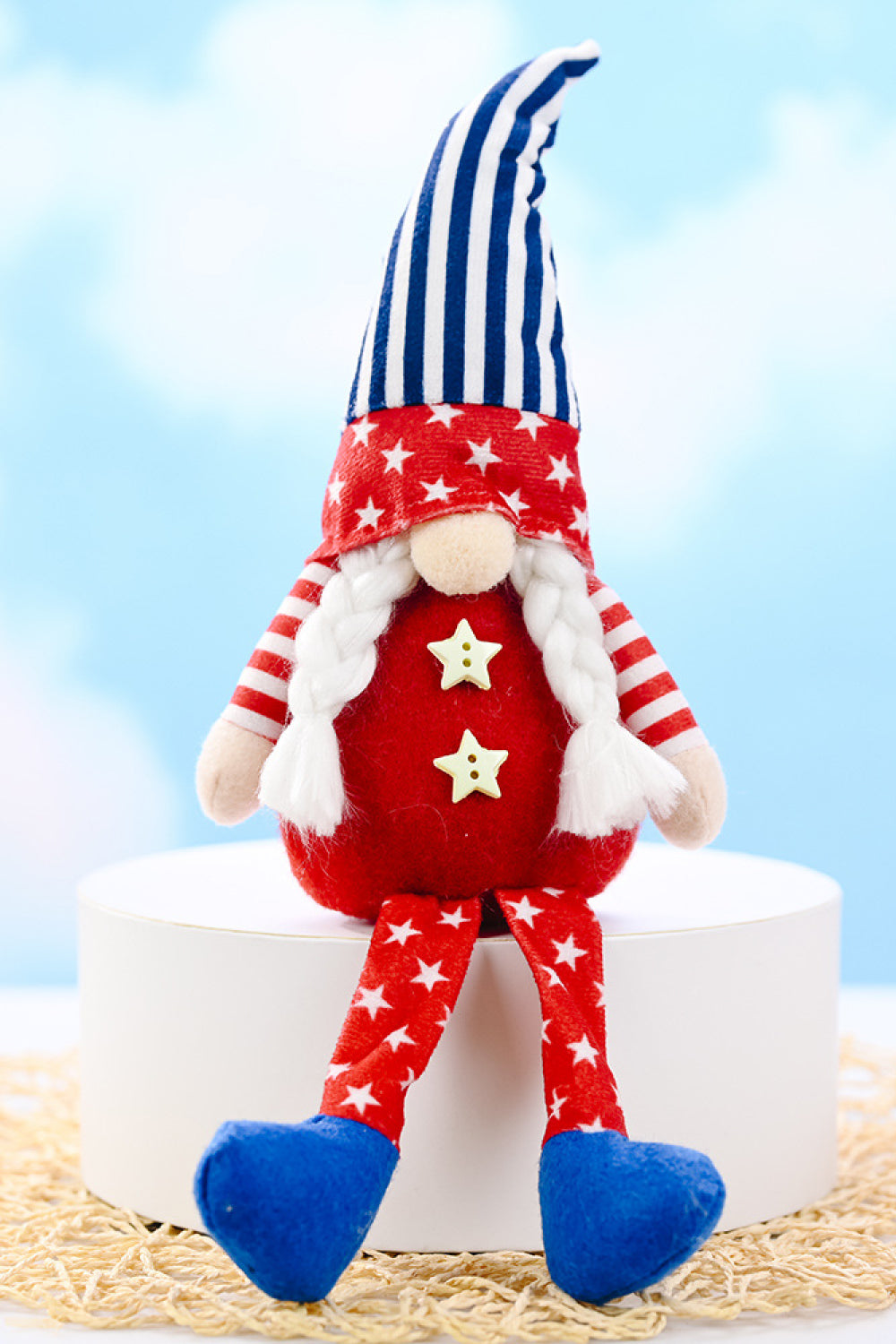 Set of 2 Independence Day Pointed Hat Decor Gnomes - 10" - 2 PCS - 2 TYPES / SET - [5-10 DAY DELIVERY] - T -