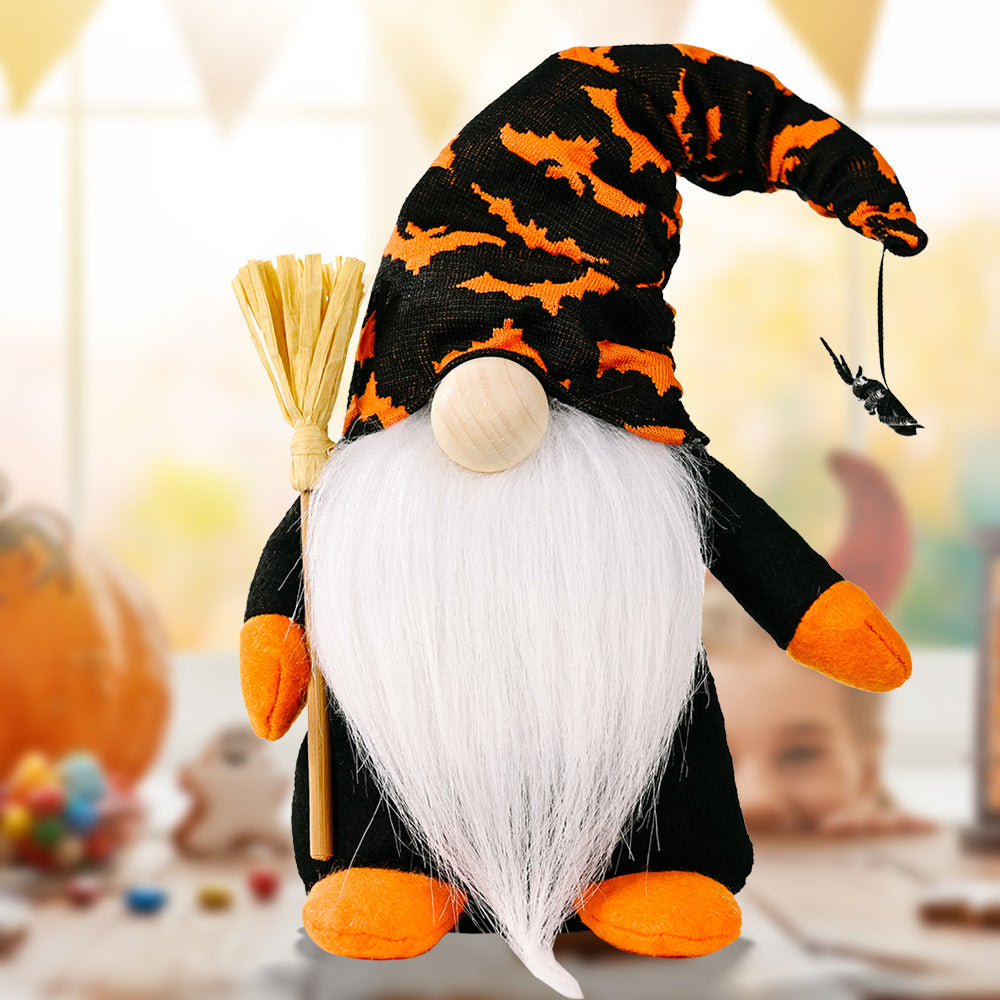 Halloween Short Leg Gnomes with Dangling Spider Caps - [5-10 DAY DELIVERY] - 8.7" - T - 2 TYPES -