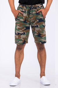 Thumbnail for Heathered Cotton Shorts - 1 CAMO COLOR -