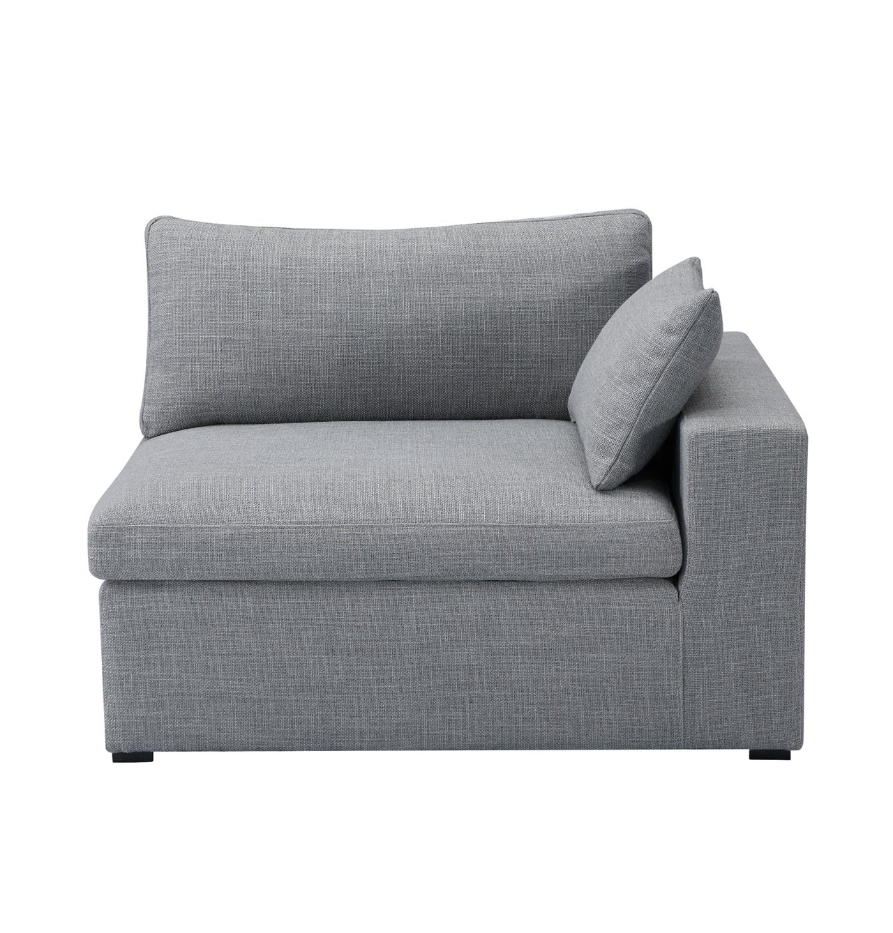 GFURN - Inès Sofa - 1-Seater Single Module With Left Arm - Grey Fabric -