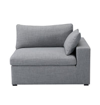 Thumbnail for GFURN - Inès Sofa - 1-Seater Single Module With Left Arm - Grey Fabric -