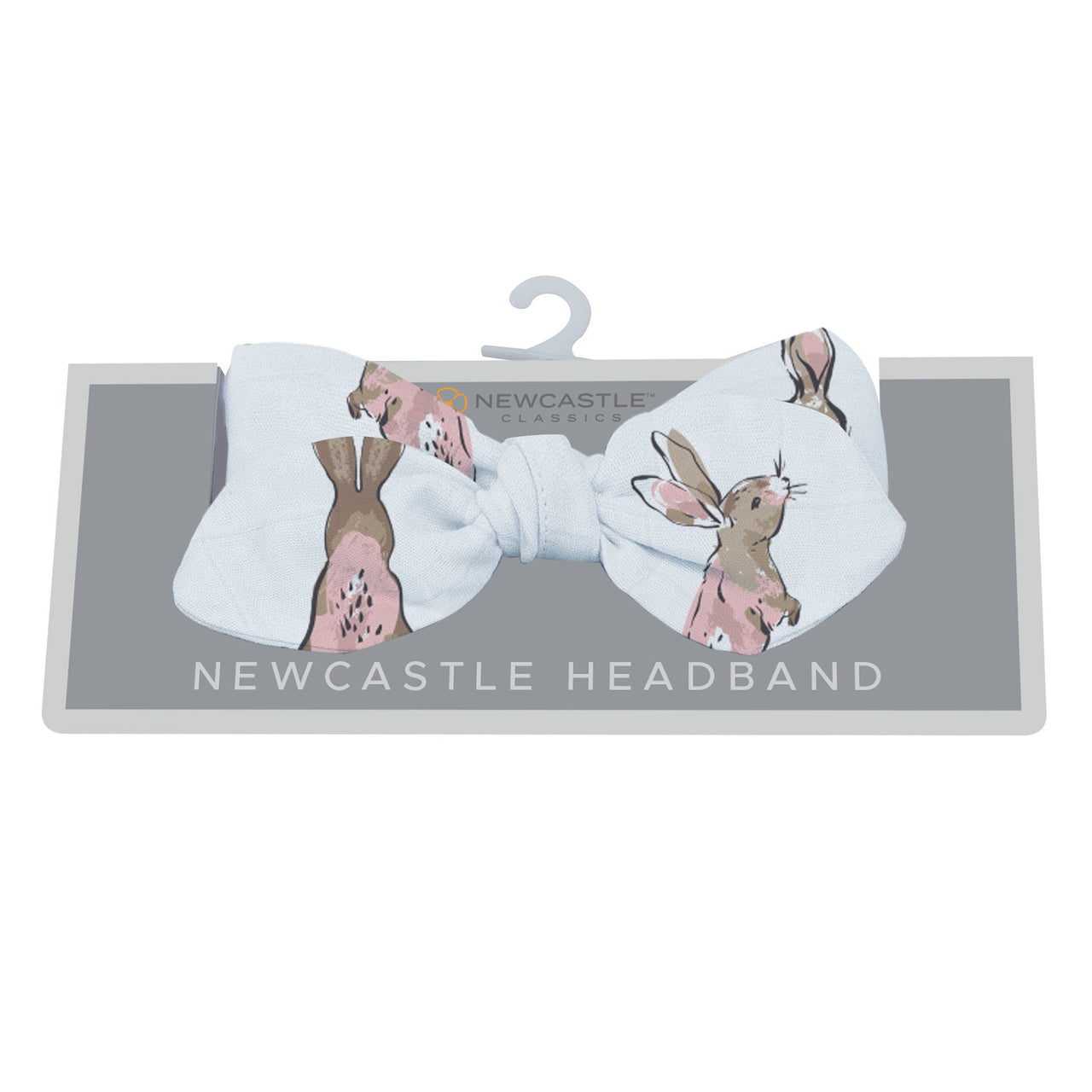 Newcastle - Powder Pink Bunnies Bamboo Newcastle Headband -