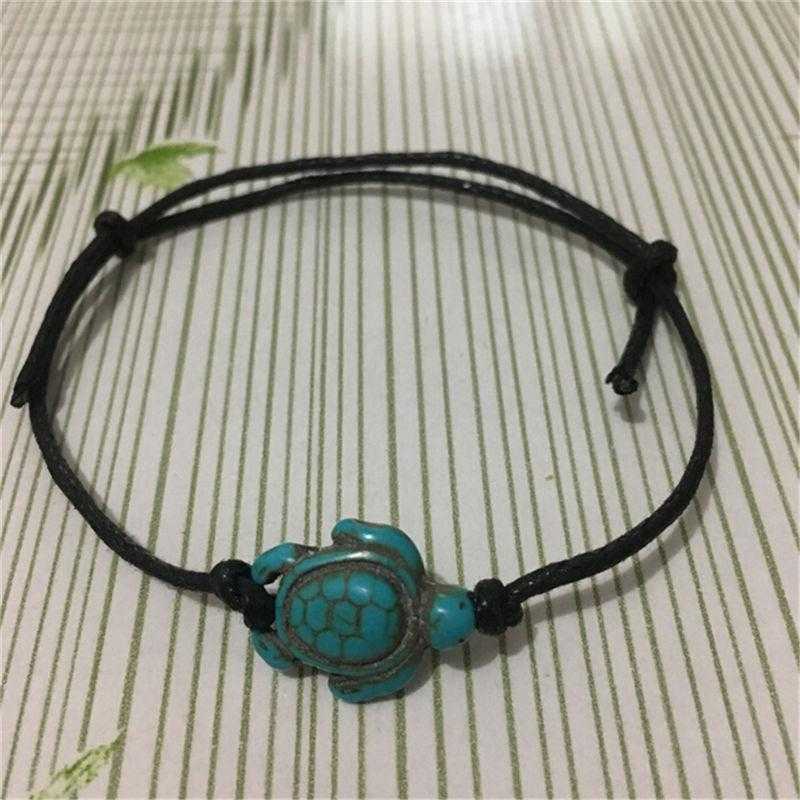 Carved Boho Turquoise Turtle Anklet Ankle Bracelet -