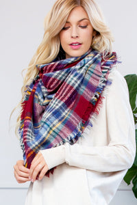 Thumbnail for Riah Fashion - Fringe Blanket Scarf -