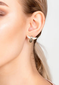 Thumbnail for LATELITA - Honey Bee Stud Earrings Rosegold -