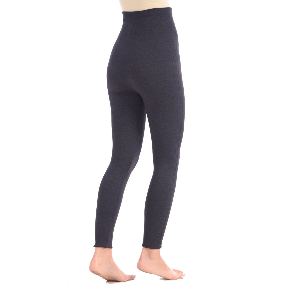 New Full Shaping Legging With Double Layer 5" Waistband - Grey -